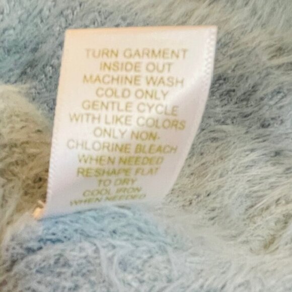 House of Harlow Baby Tee Polo Cropped Fuzzy Sweater Short Sleeve Medium - Picture 6 of 6